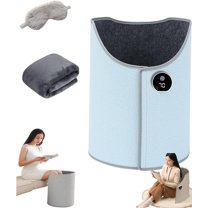 2026 New Under Desk Leg Warmer,Personal Electric Panel Space Heater,Folding Electric Heating Foot Warmer, 360° Fully Enclosed Heating,5-Speed Adjustment (Blue)