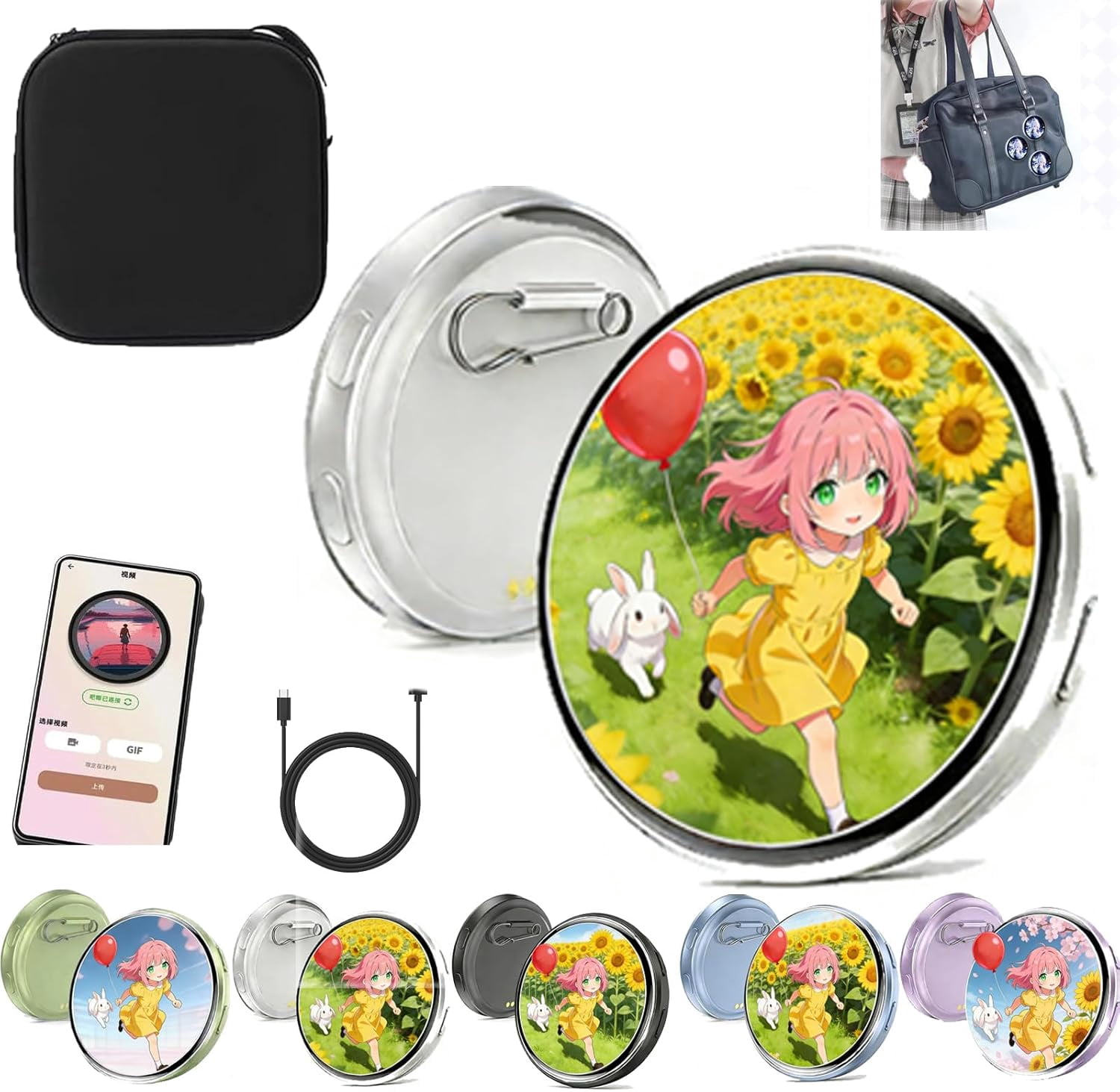 2026 New Digital Badge, 1.8'' IPS Touch Screen Digital Pin, Custom ...