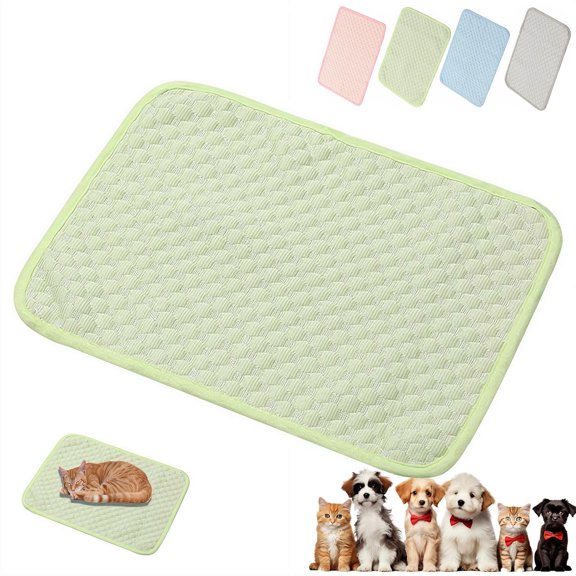 2026 New Dog Cooling Mat,Kennel Ice Silk Portable & Washable Summer Pet Self Custom Cooling Bed Blanket Crate Sleep Mat for Kittens & Small Dogs, Perfect for Crates, Beds & Sofas