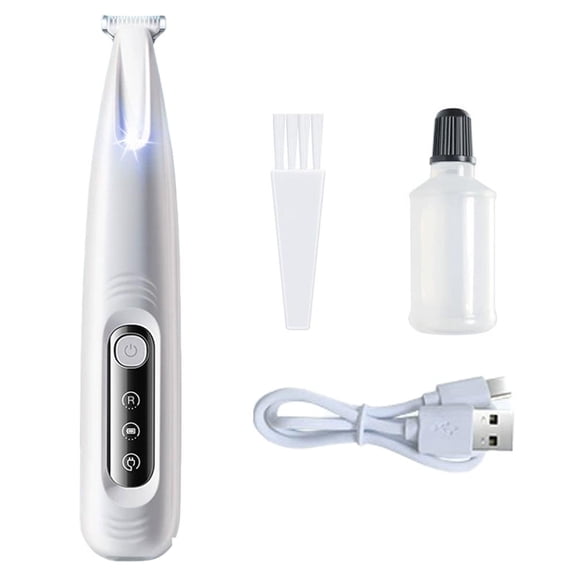 2026 New Dog Paw Trimmer with LED Light, Dog Grooming Kit & Pet Micro Precision Trimmer, Dogs Paw Trimmers Electric Dogs Clippers, Ears, Rump, Face, Eyes