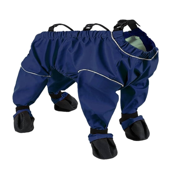 2026 New Dog Snowsuit with Attached Anti-Slip Waterproof Boots, Built-in Boot Pet Winter Suit with Adjustable Suspenders for Outdoor Snow Hiking Walking(SIZE:XL)