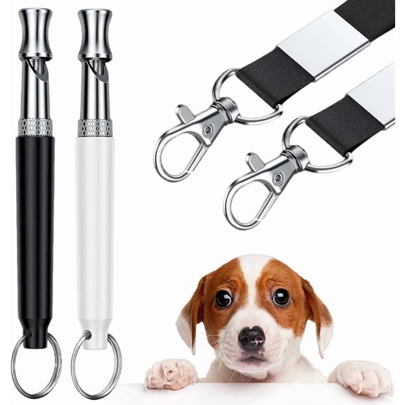 2026 New Dog Whistle, 2 Pack Dog Whistle to Stop Barking Neighbors Dog | Adjustable Silent Dog Whistle Long Range Recall with Lanyard for Training Recall, Professional Obedience
