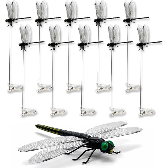 2026 New Dragon Fly Clips, 3D Artificial Dragonfly Hat Clip, Dragonfly Garden Decor (10PCS)