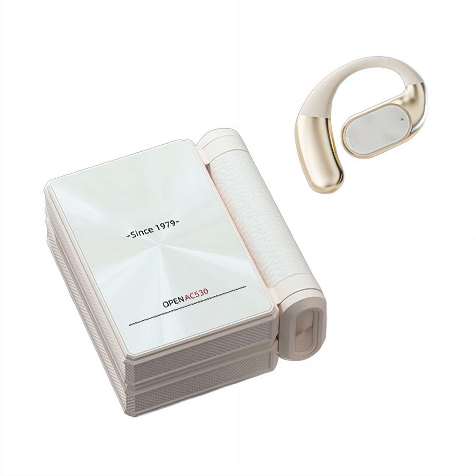 2026 New Dual Fold Bt Earbuds Open Ear Wireless Bluetooth 6.0, IPX5 Waterproof & Sweatproof Wireless Headphones (white)