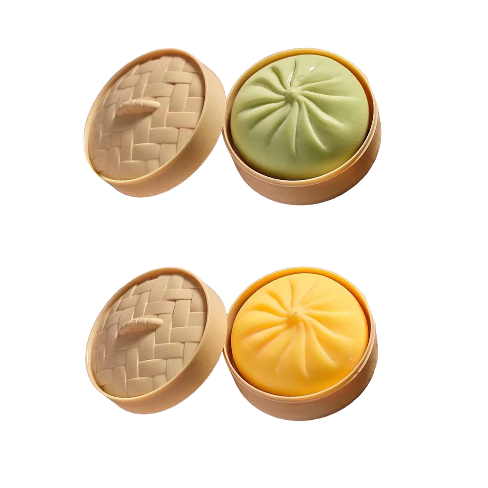 Jeeeun Dumpling Squishy – Lot De 2 – Anti-stress Pailleté – Couleurs Aléatoires – Super Doux – Cadeau Fun Et Relaxant
