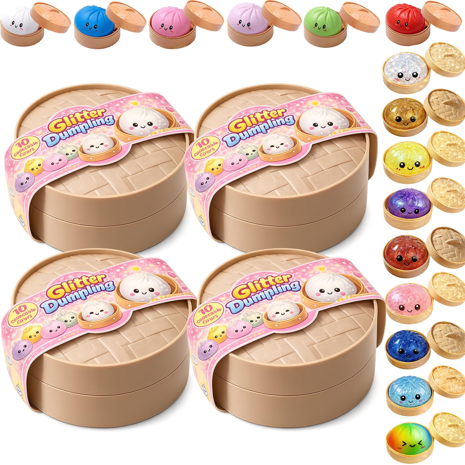2026 New Dumpling Squishy with Box - Surprise Rare Dumplings Stress Relief Random Colors