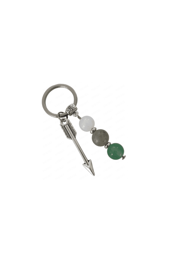 2026 New Durable Arrow Keychain With Gemstone Beads, Versatile Key Chains For Women, Bag And Backpack Charm Accessories
