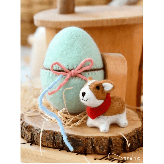 2026 New Easter Arrivals - Surprise Easter Egg from Wool Felt - Handcrafted Eco-Friendly Felt Toy - Festive Animal Surprise Egg for Baskets & Home Decor,E