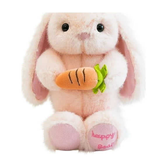 2026 New Easter Bunny Plush Toys, Easter Bunnies Stuffed Animals Toys Easter Decor Soft Pillow Toys, Cute Carrot Rabbits Plush Toy, Best Gifts for Bunny Easter Holiday Birthday (Bunny, Pink)
