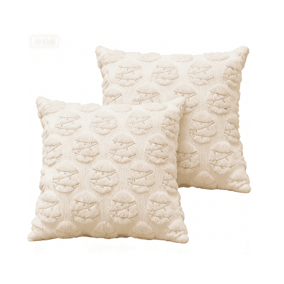 2026 New Easter Pillow Covers 18x18 inch Set of 2 Soft White Egg Easter Decorations Cases Throw Pillows for Home Living Room Sofa