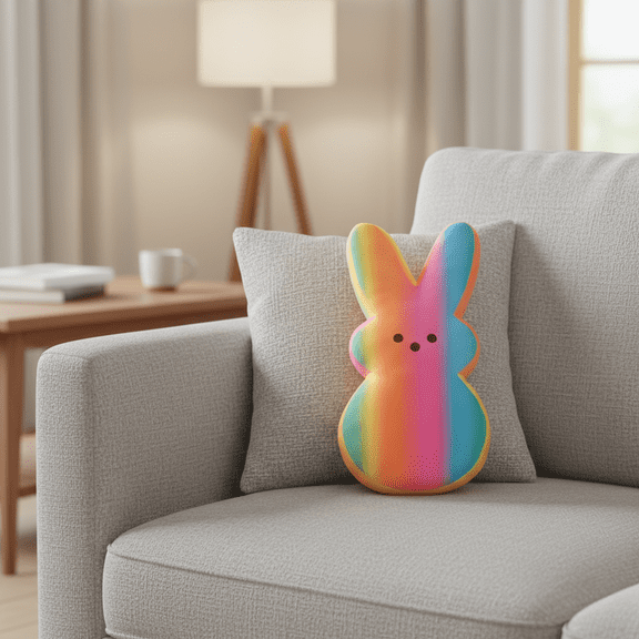 2026 New Easter Rainbow Bunny Plush Toys, 6" Adorable Easter Bunny Stuffed Animals, Perfect Easter Birthday Gift, Easter Home Decor Spring Easter Ornaments