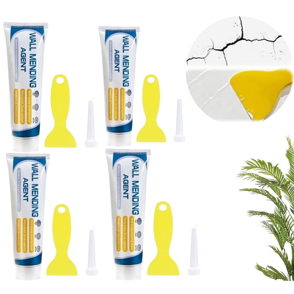 2026 New Efficient Drywall Repair Kit with Scraper,Wall Mending Agent,Efficient Wall Mending Agent for Holes & Cracks, Nail Holes,Dents&Small Damage,Portable Drywall Patch Kit for Home Improvement