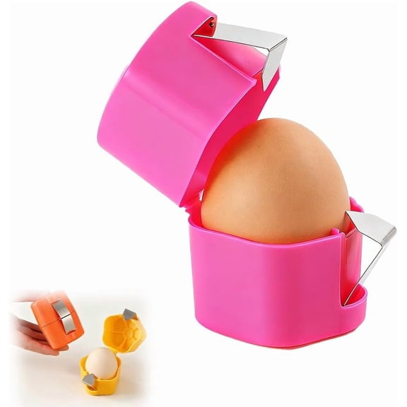 2026 New Egg Opener, Egg Shell Separator for Raw Eggs Gadgets Cracker Tool, Upgrade Stainless Steel Egg Cutter Egg Cracker Tool Multifunctional Egg Cutter Multipack (Pink - 1Pcs)