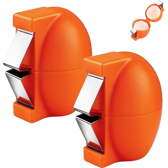 2026 New Egg Shell Opener, 2Pcs Stainless Steel Egg Cracker Tool, Multifunctional Egg Shell Opener for Raw & Hard-Boiled Eggs, Handheld Kitchen Gadget for Easy Peeling & Separating