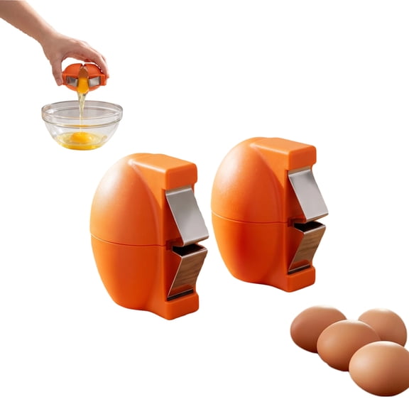 2026 New Egg Shell Opener, 2Pcs Stainless Steel Egg Cracker Tool, Multifunctional Egg Shell Opener for Raw & Hard-Boiled Eggs, Handheld Kitchen Gadget for Easy Peeling & Separating