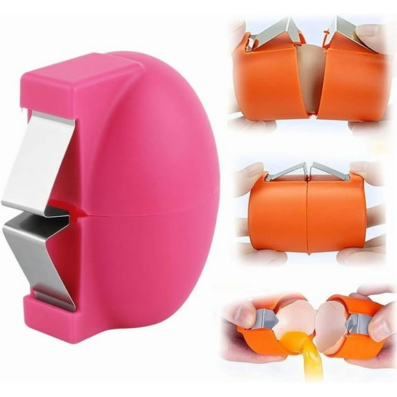 2026 New Egg Shell Opener Egg Cracker Tool, Eggs Separator Tools for Raw and Hard Boiled Eggs Peeler Shell Remover, Egg Cracking Peeling Tool Portable Kitchen Gadgets for Cooking Baking (1, Pink)