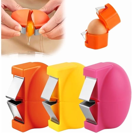 2026 New Egg Shell Opener, Stainless Steel Egg Cracker Tool, Multifunctional Eggs Separator for Raw and Hard Boiled Eggs Peeler Shell Remover, Kitchen Gadget