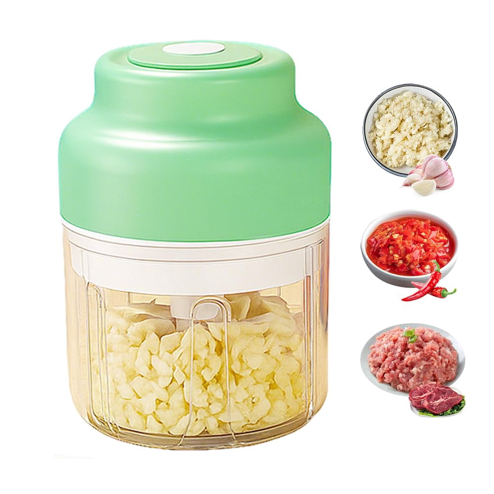 2026 New Electric Garlic Chopper, Mini Portable Veggie Chopper USB Charging Wireless Food Processor, Upgrade Electric Mini Garlic Chopper Set Wireless Veggie Grinder