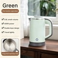 thumbnail image 1 of 0.8L Portable Stainless Steel Electric Kettle, Double Layer Anti-Scald, Auto Shut-Off Mini Hot Water Boiler for Travel Camping Office, 600W Low Power, 1 of 12