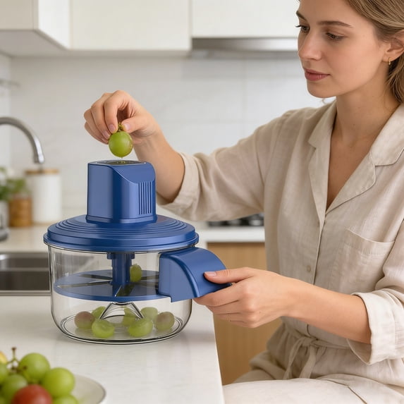2026 New Electric Potato Peeler, Automatic Grape Garlic Peeler Machine, Rechargeable Fruit and Vegetable Peeler Skin Remover for Home Kitchen Easy Clean (Blue)