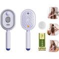thumbnail image 1 of 2026 New Electric Steam Brush, Rechargeable Hair Straightener Brush with Detangling Comb, Air Cushion Mister for Both Long/Short Hairs Home Spa Cleaning Grooming Styling Detangling 1set. purple, 1 of 5
