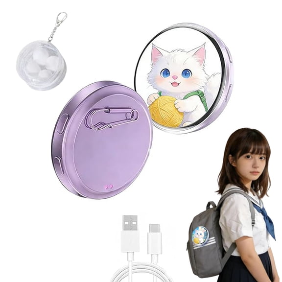 2026 New Electronic Badge Digital Display Pin, 1.7-Inch HD Display Screen Badges Pin , Electronic Gift for Anime, Football Fans, Custom Photo GIF Video Display for Backpack Keychain Bag