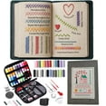 thumbnail image 1 of 2026 New Embroidery Stitch Book Kit with Portable Design, Includes 86-piece Sewing Tool Set, Illustrated Tutorials and Reusable Fabric Pages for Learning, 1 of 9