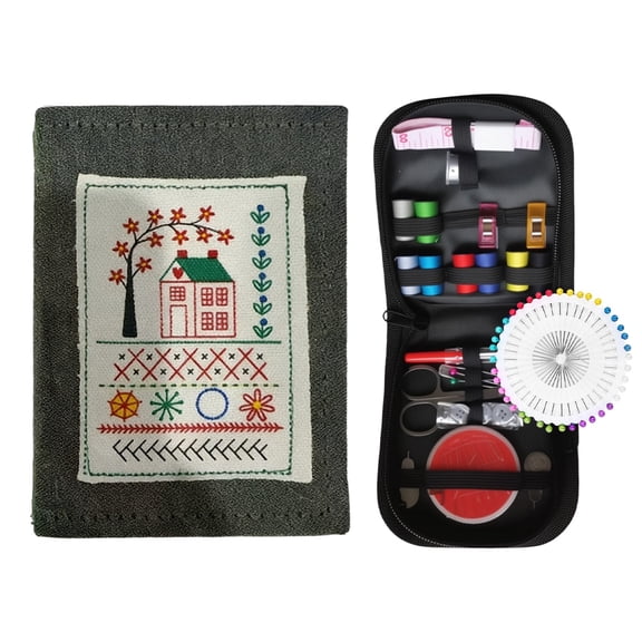 2026 New Embroidery Stitch Book Kit, Portable All Scenario Embroidery Stitch Book, Comes with a Complete Toolkit and Instructional Tutorial, for Beginners and Craft Lovers (10 Piece Set)