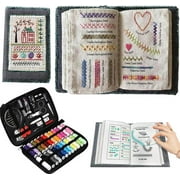 Portable Embroidery Stitch Book Kit, 2026 All Scenario Embroidery Learning Book, Comes with a Complete Toolkit and Instructional Tutorial, Perfect for Beginners and Craft Lovers