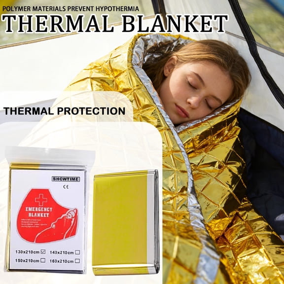 2026 New Emergency Bivvy Sleeping Bag - Lightweight Thermal Survival Shelter for Camping, Hiking & Outdoor Emergencies - Compact Mylar, Waterproof & Windproof (83"x63"_Golden)