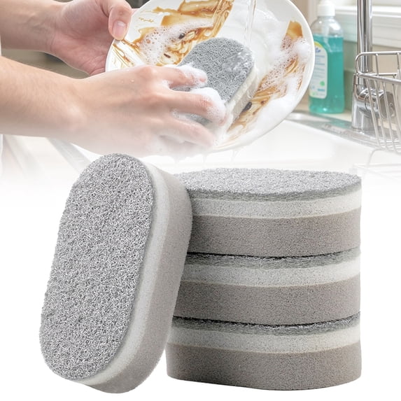 2026 New Emery Cleaning Sponge Eraser, Multi Functional Eraser for Kitchen Stovetop Pots Pans, Non-Scratch High Density, Pack of 1, Grey