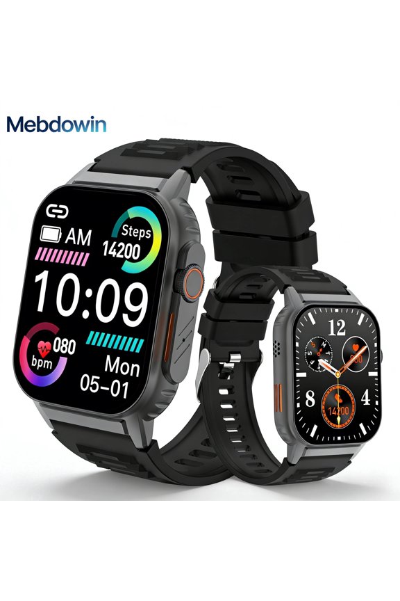 2026 New Fashion Smartwatch With 2.01-inch HD Full-Screen Display, 400mAh Ultra-Long battery Life, Wireless 5.4, Social Sharing, Music Playback, Al Voice Command Support, Wireless call And Sms Alerts