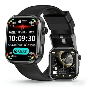 1.83" Full Touch Smart Watch, Bluetooth 5.3 Calling, AI Voice Assistant, Music Playback, SMS Alerts, Long Battery Life Fitness Tracker for Men & Women