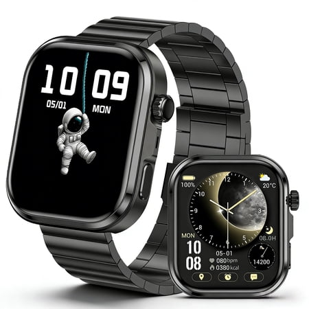 2026 New Fashion Smartwatch With 1.83-inch HD Full-Screen Display, 400mAh Ultra-LongBattery Life, Wireless 5.3, Social Sharing, Music Playback, Al Voice Command Support, WirelessCalls And SMS Alerts