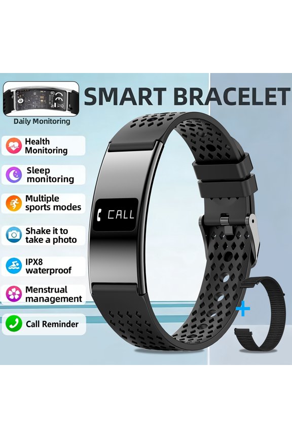 2026 New Fashionable Smart Fitness Tracker for Men and Women | Lightweight and Trendy Design, Call Reminder, Sleep Monitoring, 170+ Sports Modes, Step Counting, IPX-8 Water Resistance,