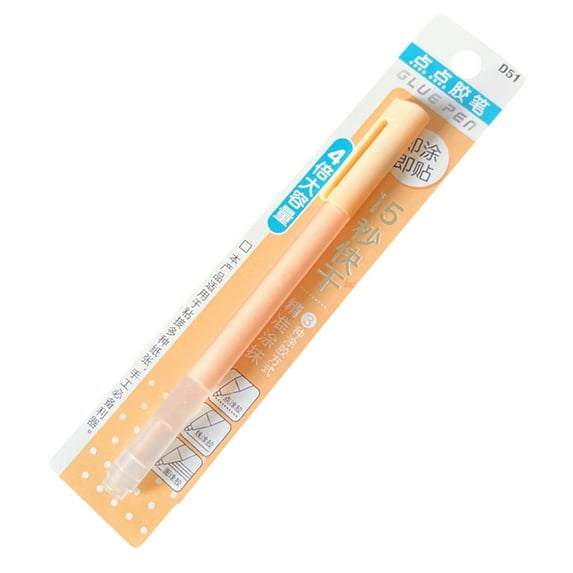 2026 New Fine Tip Glue Pen, Quick Drying & Easy Control Precision for Scrapbooking, DIY Foil-Stamping, Glitter Embellishments, Card Making, Craft Supplies, Quick Dry Glue Dots Pen (Orange)