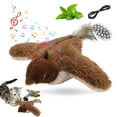 thumbnail image 1 of 2026 New Flappy Chase Cat Toy, Interactive Chirping Bird Cat Toy with Remote Control, Chirping Bird Cat Toy Flapping Wings, Flying Interactive Simulation Electric Cat Toy (Brown), 1 of 7