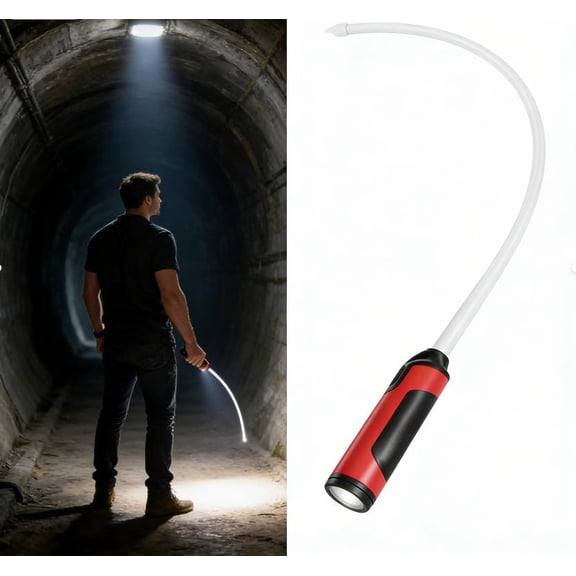 2026 New Flexible LED Flashlight Stick-Extended 7hr Battery, 30" Bendable Bright Mechanic Light Rechargeable for Under Hood Work, Garage & More (1Pcs)