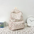 thumbnail image 1 of 2026 New Floral Canvas Backpack Women Backpack Purse Print Casual Women's Backpack Fashion Rucksack Shoulder Bags Casual Travel Daypack Back to School Backpack(Red), 1 of 4