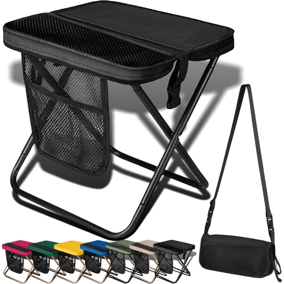 2026 New Foldable Backpack Stool, Ultralight Portable Chair that Folds into a Sling Bag, 300lbs Capacity for Camping, Hiking, Fishing and Outdoor Adventures