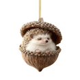 thumbnail image 1 of 2026 New Forest Animal Acorn Ornaments, 2D Flat Acrylic Cute Cozy Forest Christmas Ornaments, Upgrade Christmas Woodland Creature Hanging Ornament Pine Cone Animal Decoration, 1 of 3