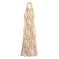 thumbnail image 1 of 2026 New Fresh Floral Print Halter Neck Dress, 1 of 4