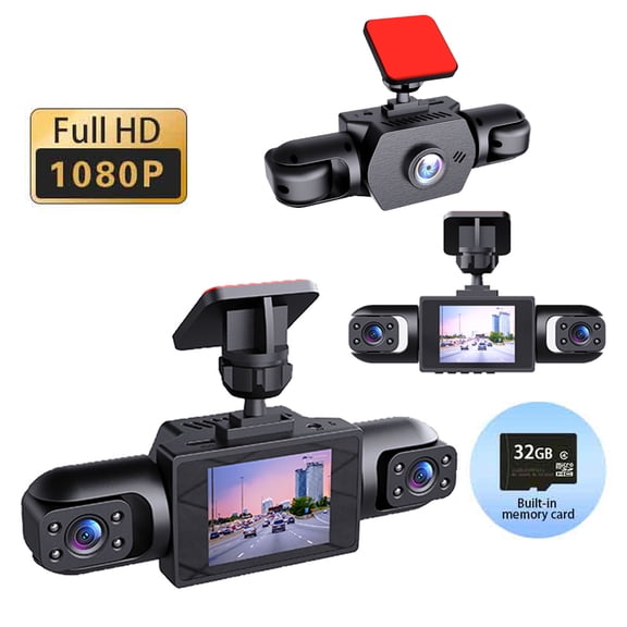 2026 New Full View Wireless Dash Cam, 360° Full View Car Dashcam System Wireless-4 Channel Dash Cam for Cars Front/Rear/Left/Right (Upgraded Version(Four Sides))