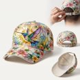 thumbnail image 1 of New Garden Morning Baseball Cap Fashion Adjustable Cotton Hummingbird Floral Bird Print Hat for Women Outdoor Wear Birds Cap, 1 of 8