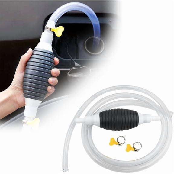 2026 New Gasoline Siphon Hose Pump, Multifunction Liquid Sucker Pump, Hand Fuel Transfer Pump, High Flow Gas Siphon Pump for Gasoline, Petrol, Diesel Oil, Liquid, Water, Fish Tank  (3.3ft)