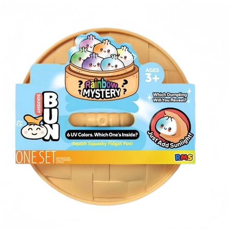2026 New Giant Glitter Dumpling Rainbow Mystery Dumpling 6UV Colors Which One's Inside Squishies Box for Stress Relief