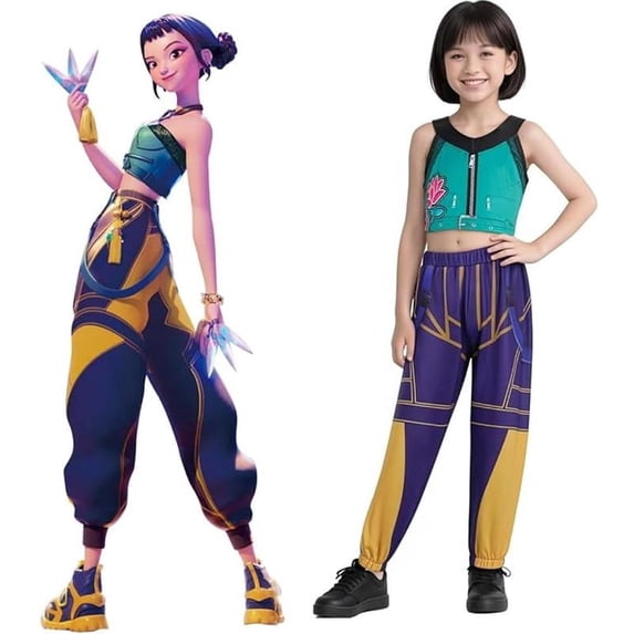 2026 New Girls Pop Singer Outfit Set for Pendant Dance, Stage Party Theme Dress Up, Birthday Gifts, party Stage Star Cosplay Dress Up(110)