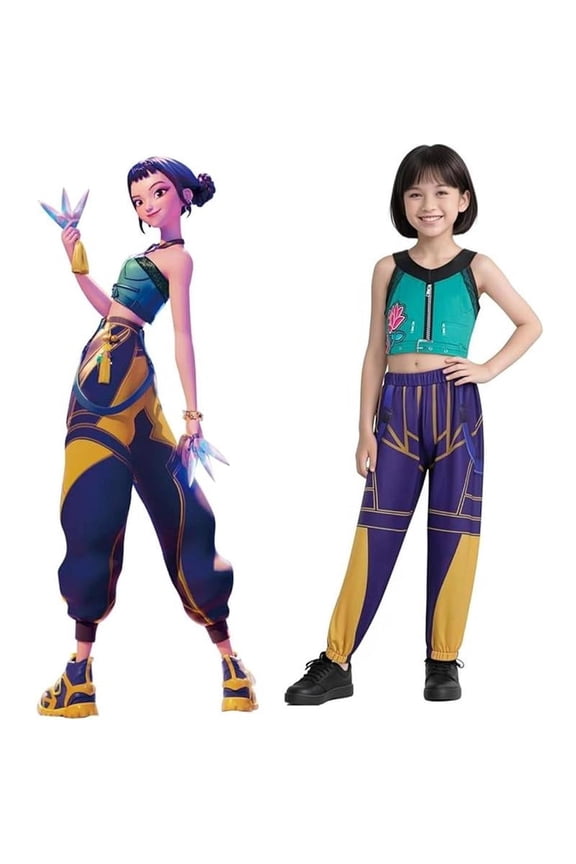 2026 New Girls Pop Singer Outfit Set for Pendant Dance, Stage Party Theme Dress Up, Birthday Gifts, party Stage Star Cosplay Dress Up(110)