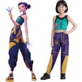 thumbnail image 1 of 2026 New Girls Pop Singer Outfit Set for Pendant Dance, Stage Party Theme Dress Up, Birthday Gifts, party Stage Star Cosplay Dress Up(Purple-A(140)), 1 of 6