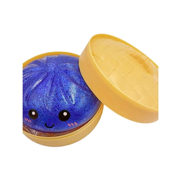 2026 New Glitter Dumpling - Random Glitter Dumpling Squishy Box, for Stress Relief, More Surprises -Blue
